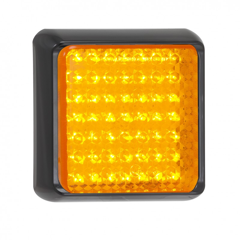 LED 120mm kvadratisk blinklygte