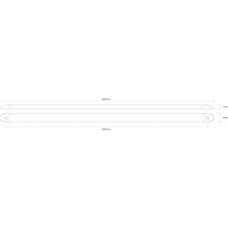 Krom LED strip lampe 12V mat linse lavprofil 120 LEDs - 600mm - Image 2