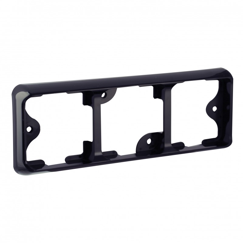 LED 3 delt udskiftningsramme sort