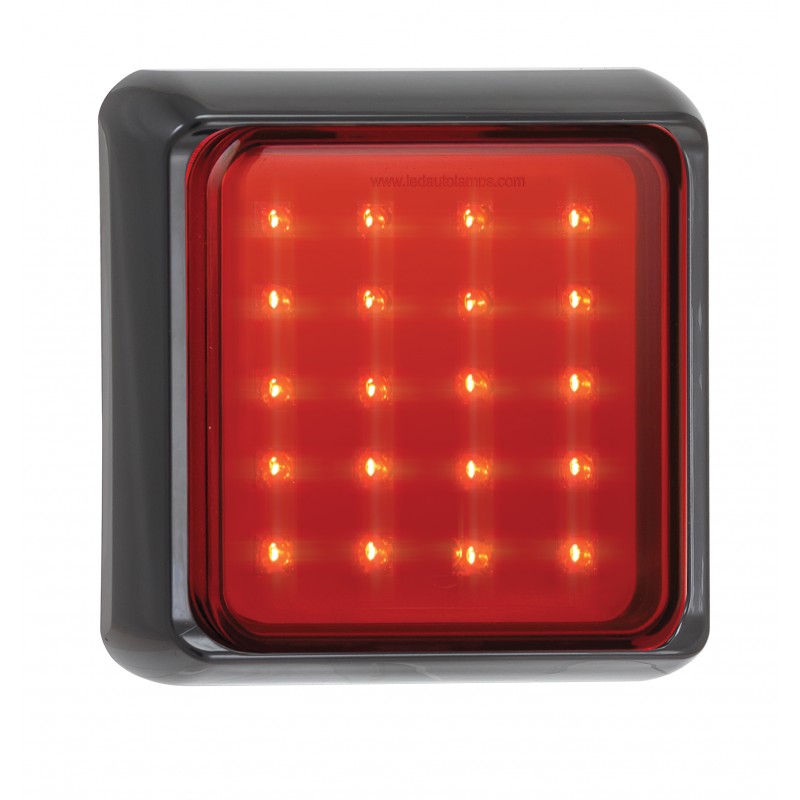 LED 145mm kvadratisk tågelygte