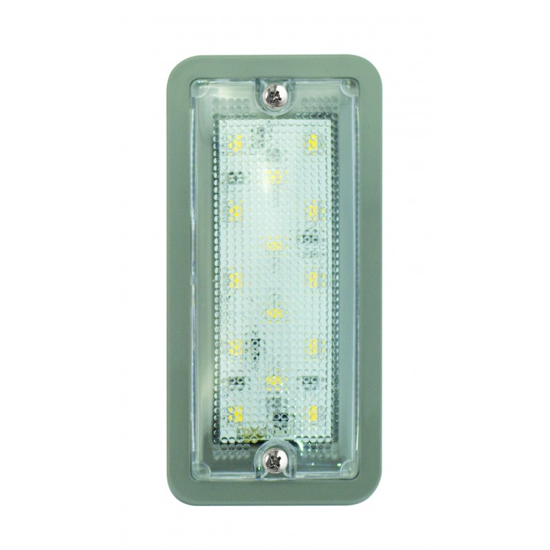 LED grå rektangulær interior lampe 12V