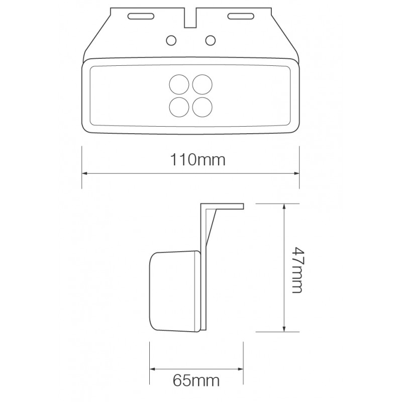 LED bag markeringslygte med belsag - Image 2