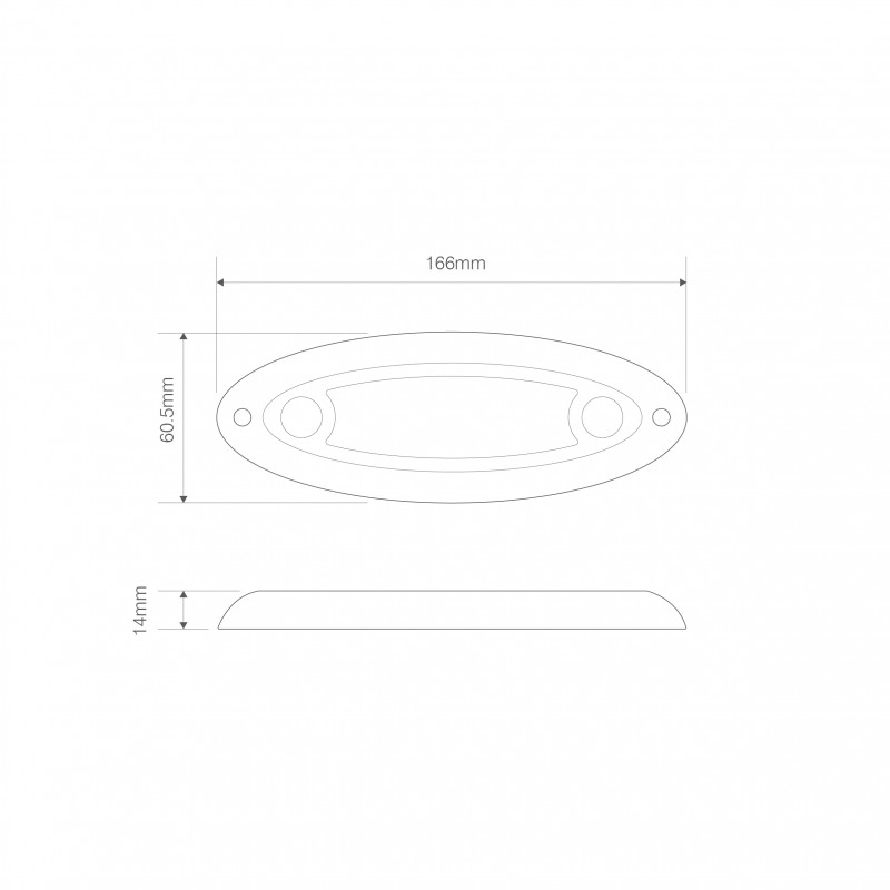 LED lille oval interiør lampe kontaktløs - Image 3