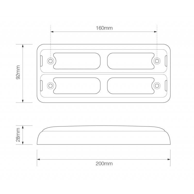 LED 2 delt udskiftningsramme krom - Image 2