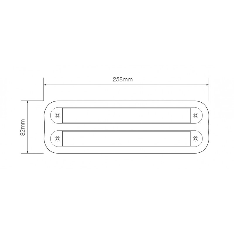 LED dobbelt beslag hvid 235 serie - Image 2