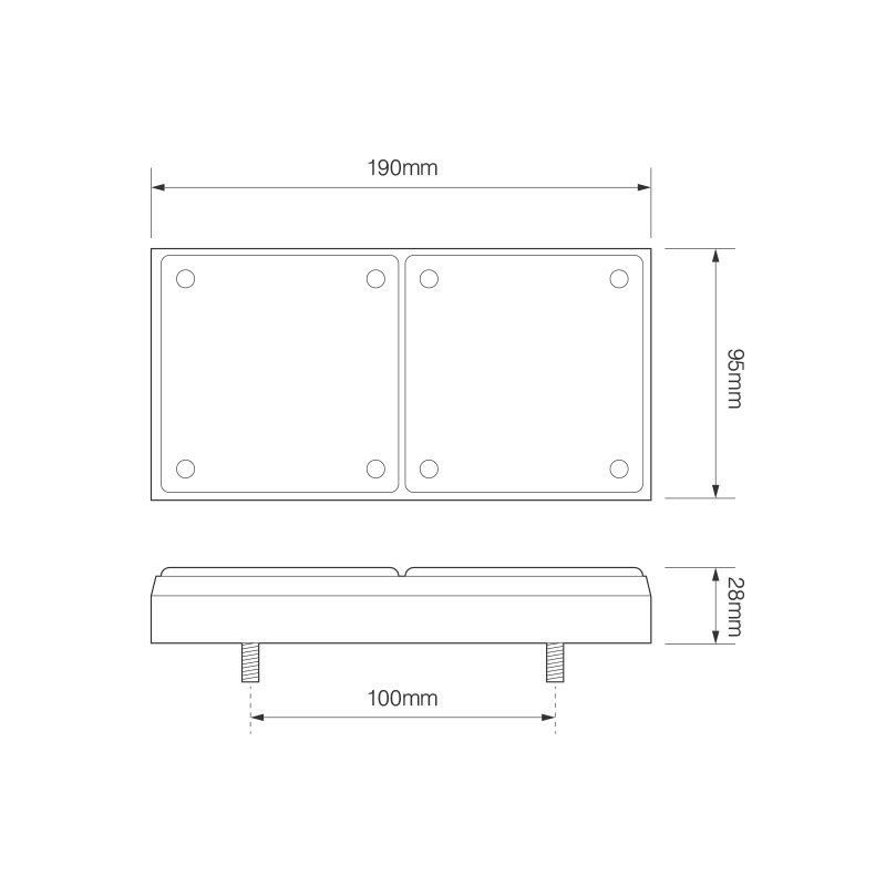 LED 2 moduls kombi baglygte - Image 2