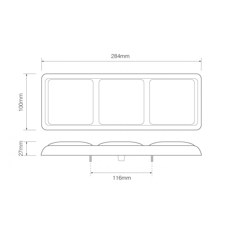 LED 3 delt kombinationsbaglygte - Image 3