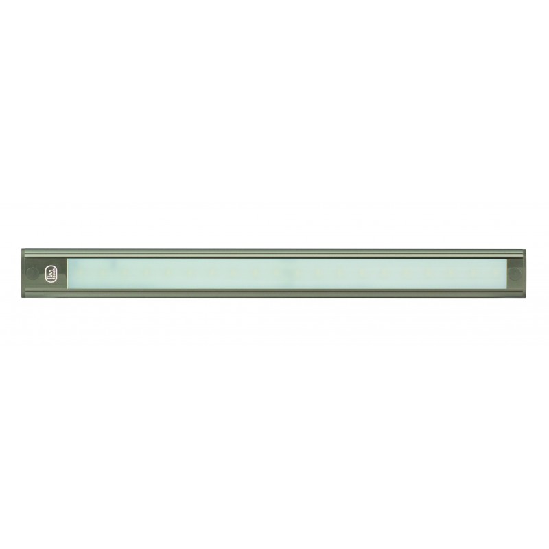 Graphitgrå aluminium LED strip lampe 12V med touch on/off knap - 410mm