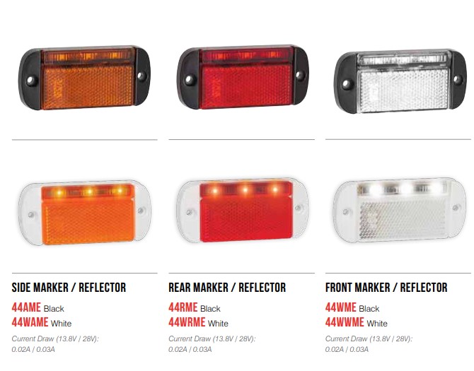 LED lavprofil side markeringslygte, sort - Image 2