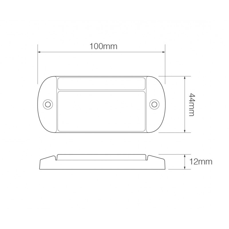 LED lavprofil front markeringslygte, hvid - Image 2