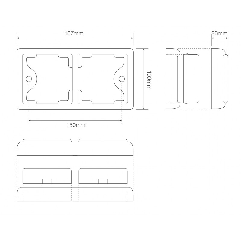 LED 2 delt kombinations baglygte sort - Image 2