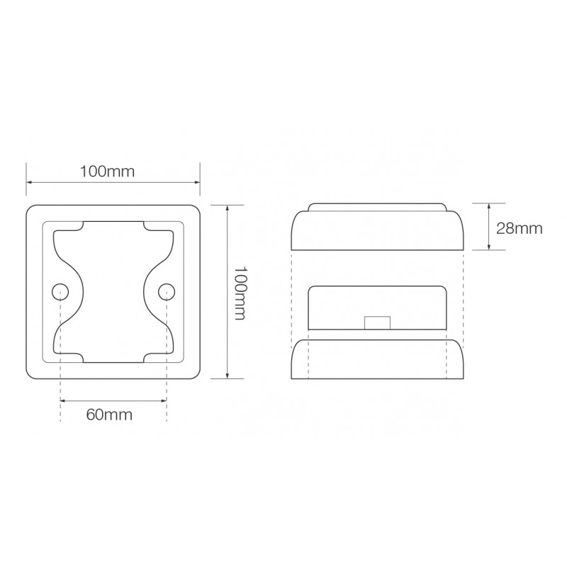 LED 100mm kompakt kombinationsbaglygte - Image 2