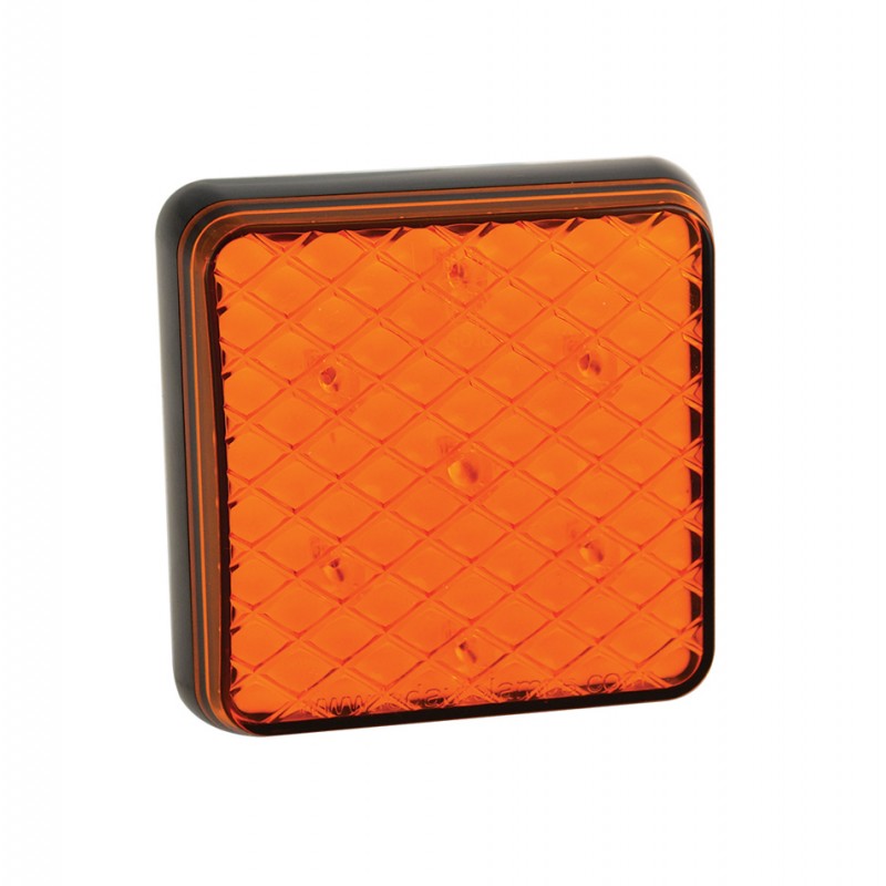 LED kvadratisk blinklygte bag 12V