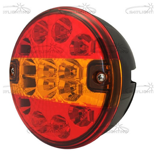 LED trailer kombinationsbaglygte rund