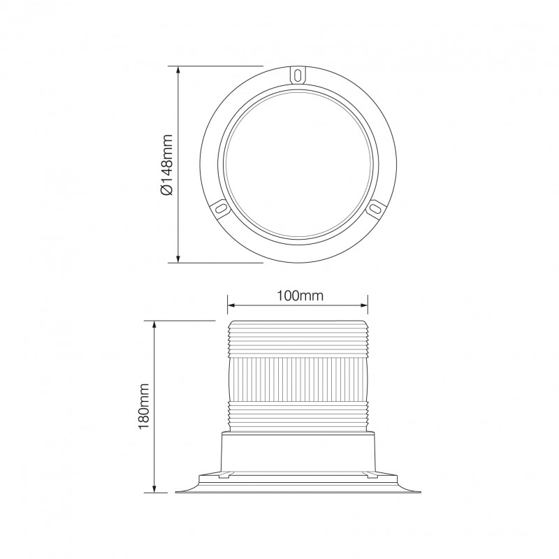 LED tagblink beacon DIN montage PLEQPR65ABM-DM - Image 2