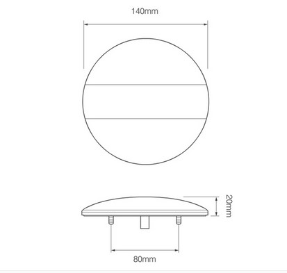 LED lavprofil rund kombi baglygte - Image 4