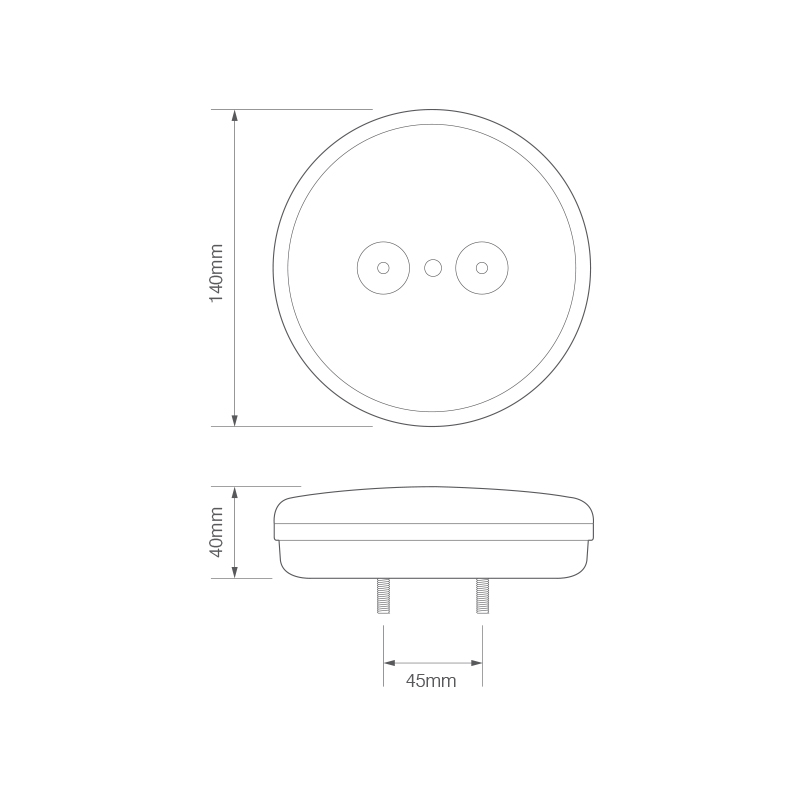 LED rund slimline tågelygte bag - Image 3