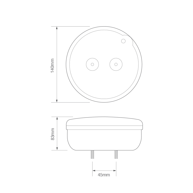 LED baklygte rund - Image 2