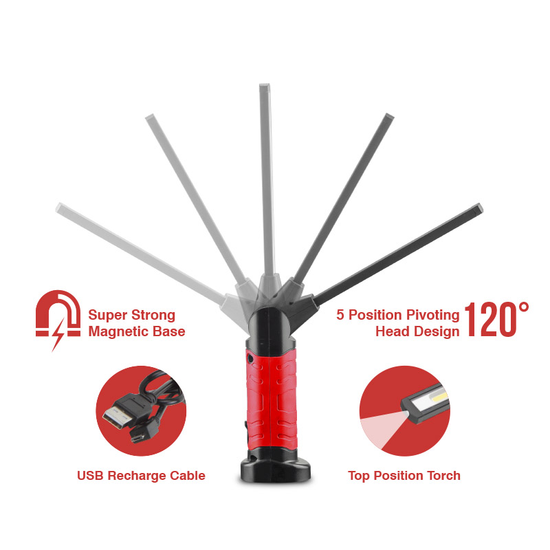 Genopladelig arbejds & inspektionslampe - Image 3