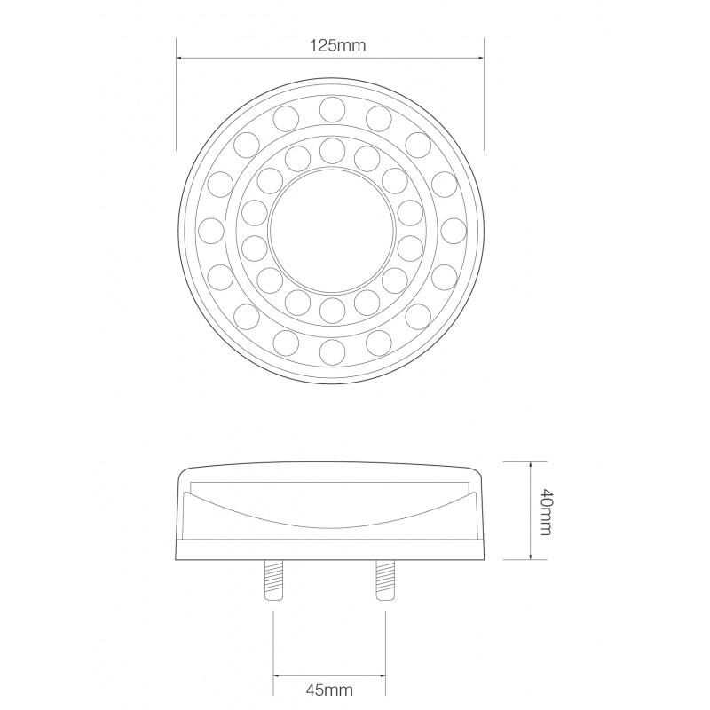 Maxi LED rund baklygte - Image 2