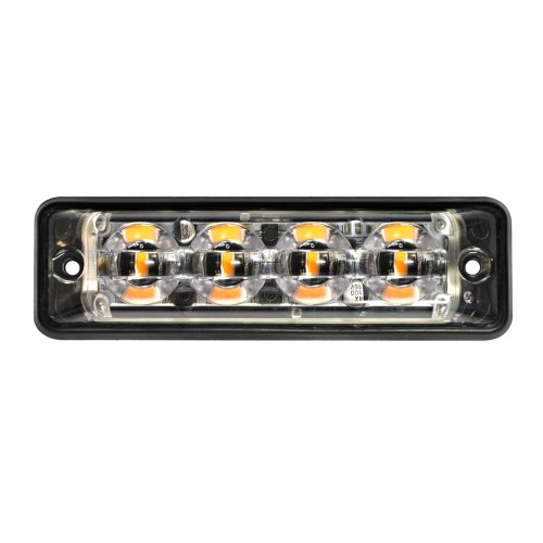 Advarselslampe 4 LED superslim hvid-orange lys