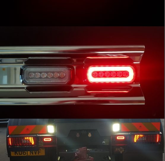 Kombi LED orange markering med orange blitz lampe - Image 5