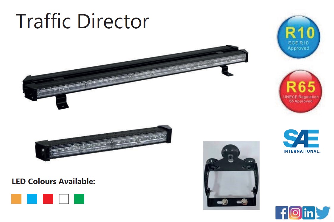 Blitz lysbro med retningsbestemt trafik advarsel 1204mm - Image 3