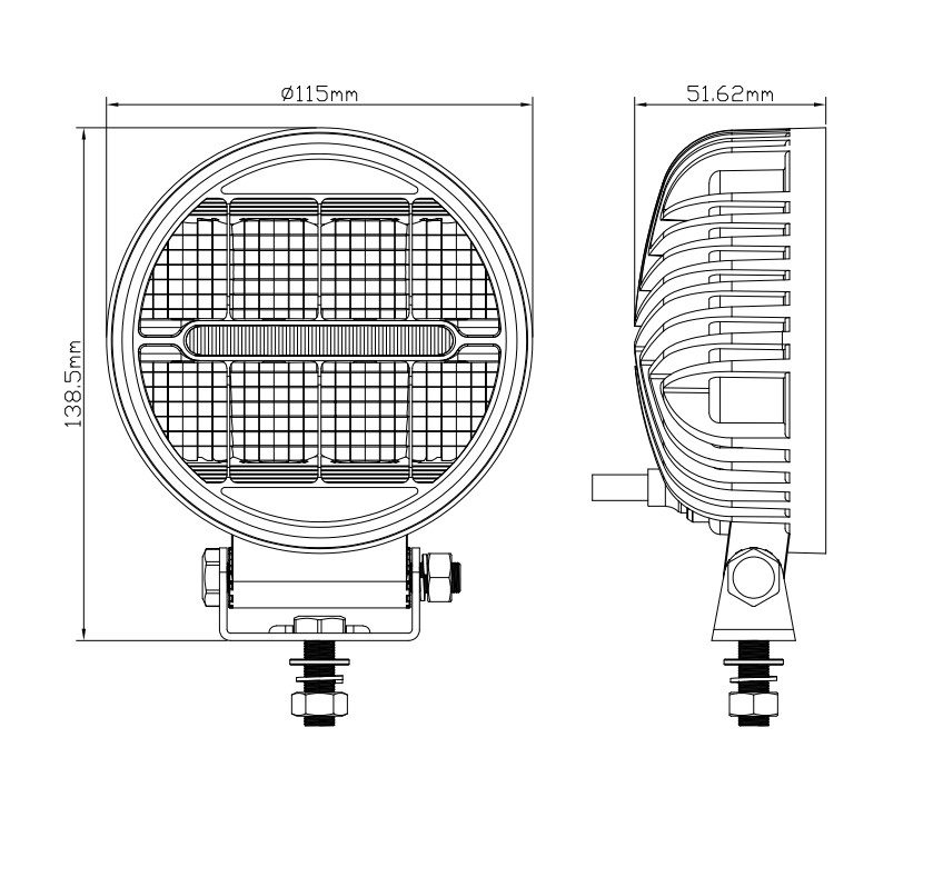 Arbejdslampe med kombinationslys og positionslys - Image 2