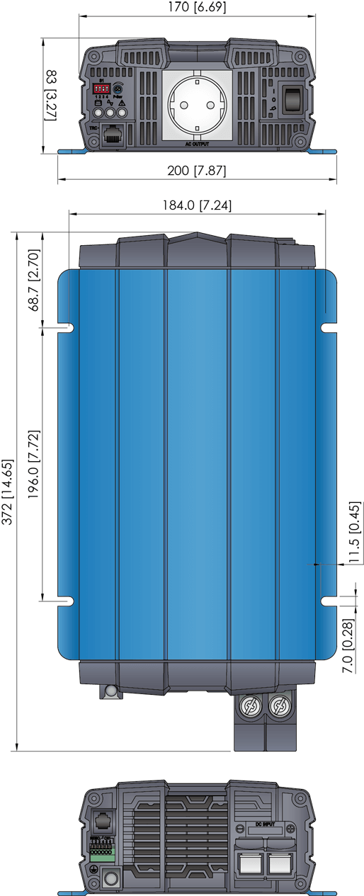 Cotek SP1000 inverter ren sinus 1000 Watt 12V - Image 4