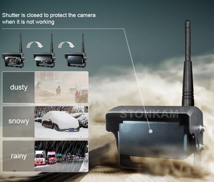 Bakkamera HD trådløst med motorstyret visir, 120°, CMOS, IR natbelysning, Varme, Audio - Image 5