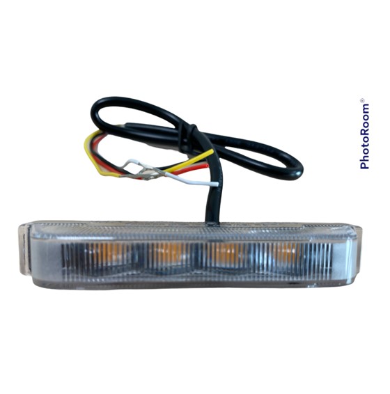 LED Frontgrill blitzlampe orange lys 4 LED slim - Image 2