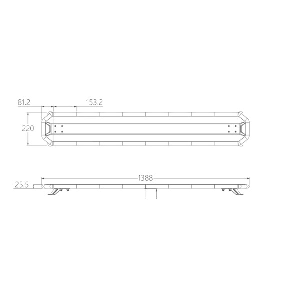 KL serie Led Blitz advarsels lysbro 1388 mm lysbar med natsænkning - Image 4