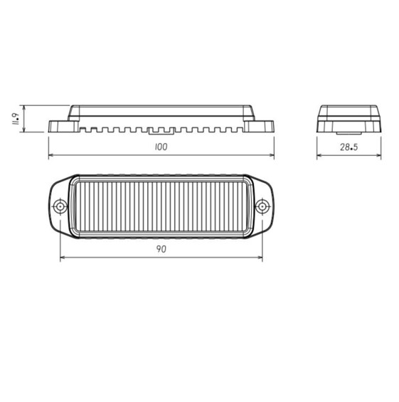 NL6 Slimline blitzlys med natsænking ClassII R65 - Image 2
