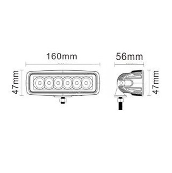 LED arbejdslampe 1260lm 12-80 volt - Image 3