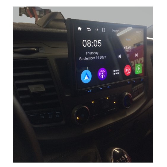 Apple Carplay til Ford Transit Custom + Android Auto