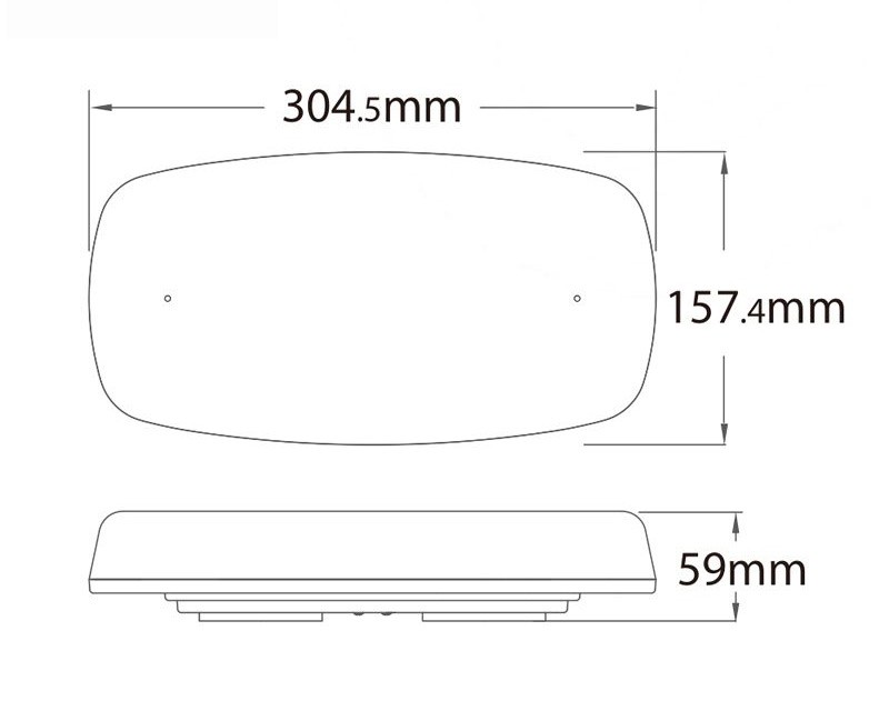 Fjernbetjent genopladelig mini Led lysbro 304mm m/magnet - Image 5