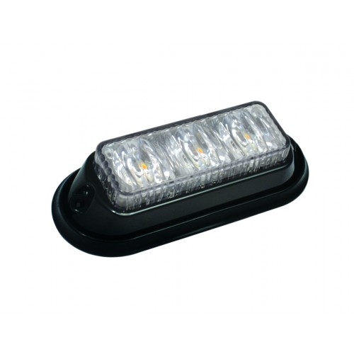 Retningsbestemt advarselslampe 3 LED R65 Orange