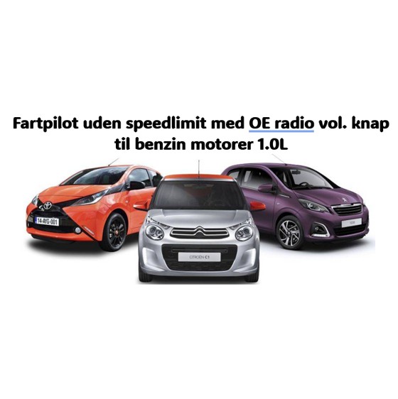 Fartpilot uden Speedlimit med OE radio vol knap 1.0L
