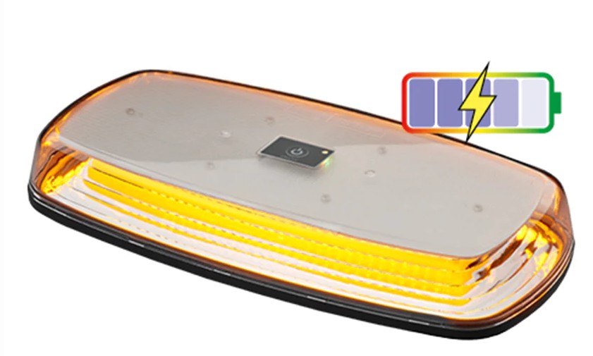 Fjernbetjent genopladelig mini Led lysbro 304mm m/magnet - Image 2