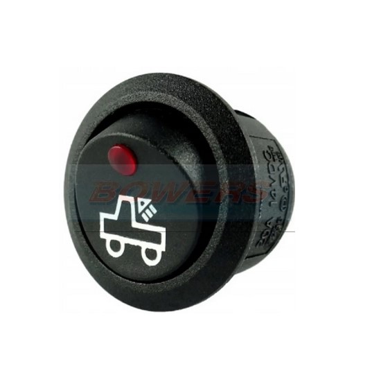 Afbryder vippekontakt rødt lys og arbejdslys symbol