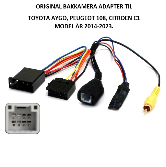 OEM-Kamera Adapter til Aygo,108 og C1