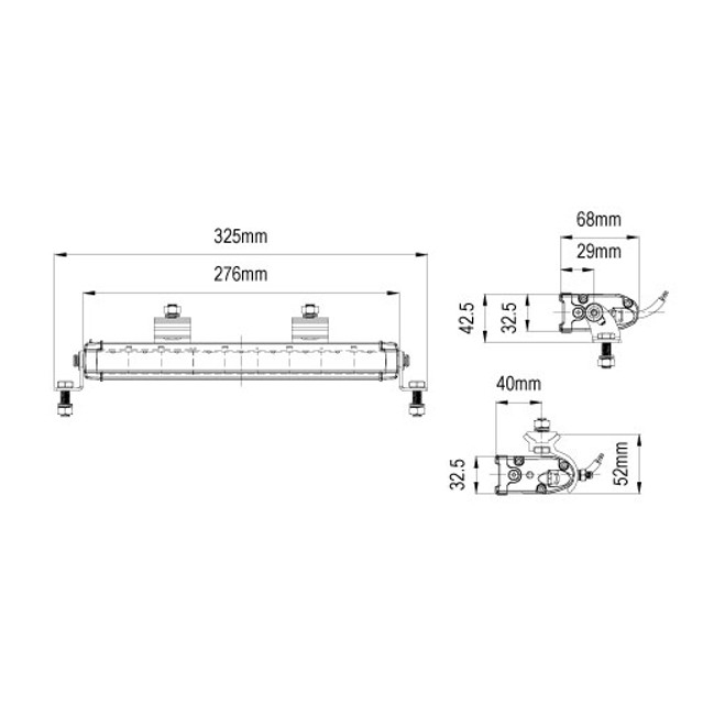 Xplorer LED Fjernlys bar 276mm 3780 Lumen - Image 3