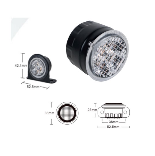 Slim rund LED pro strobe blitzlys til skjult montage - Image 4
