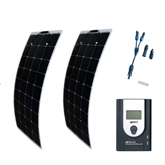 Solpanelkit 300Watt komplet med 30A MPPT lader