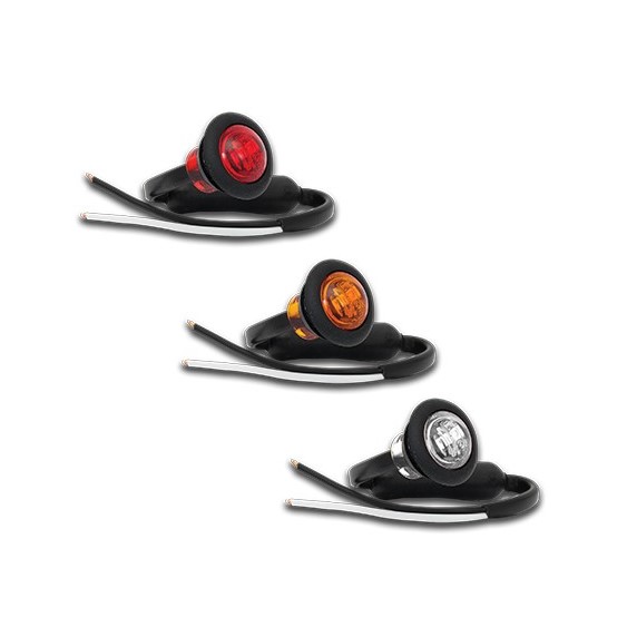 LED rund hvid front markeringslygte 12V/24V - Image 3