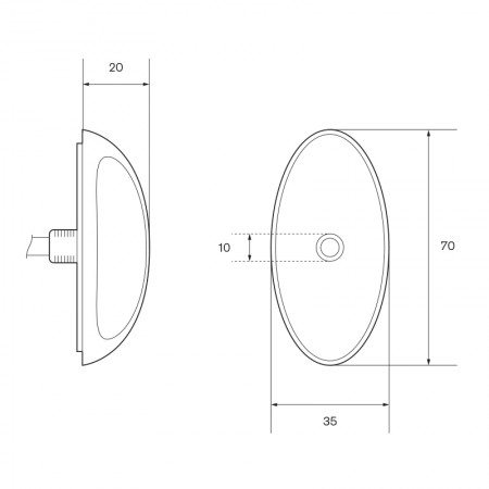 LED kombi front og bag markerings lygte med sort ramme - Image 3