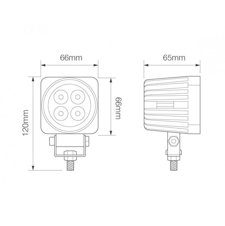 LED kompakt firkantet arbejdslampe - Image 2