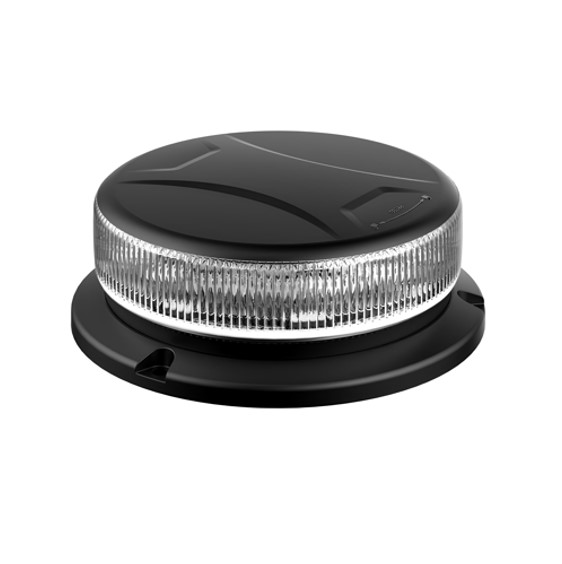 LED beacon tagblink slim hvid glas orange lys ø165mm