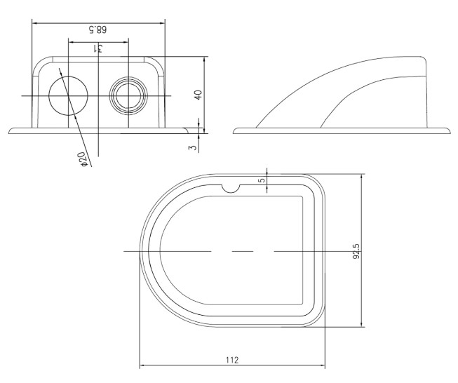 Solar taggennemføring Dobbelt HVID - Image 4