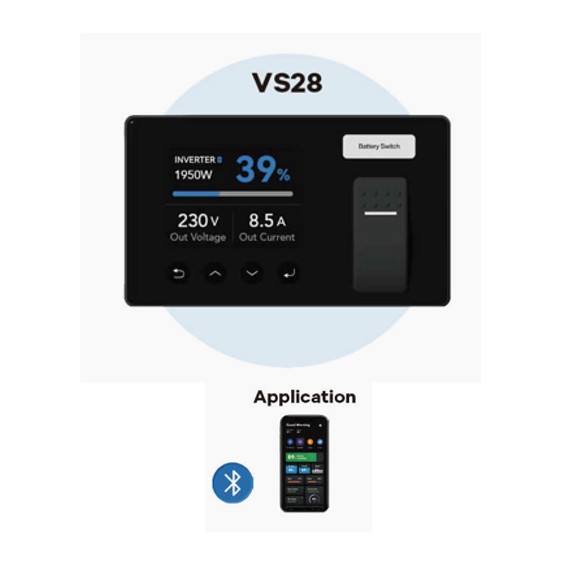 Monitor & Fjernbetjening til TBB PG 2/3 M serie batteri og CM inverter